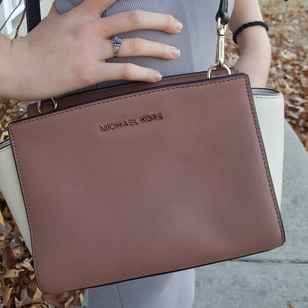 Michael kors dusty rose color block rare medium